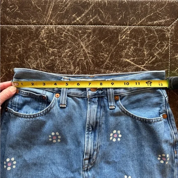 Madewell Perfect Vintage Wide-Leg Crop Jeans Floral Design, XS, size 26 - Picture 5 of 5